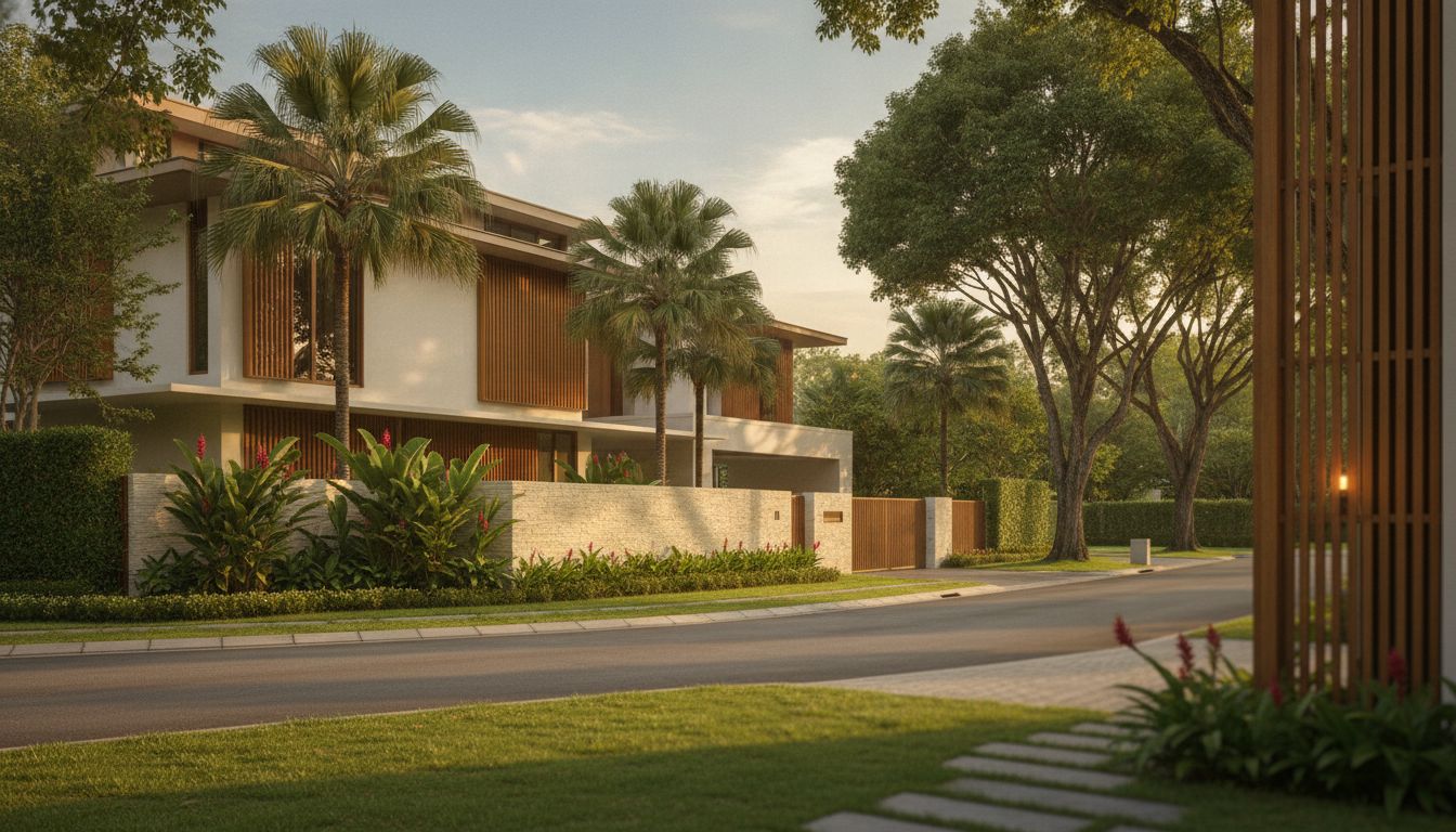 Luxury landed home exterior in a District 19 estate